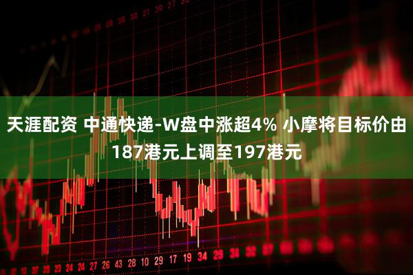 天涯配资 中通快递-W盘中涨超4% 小摩将目标价由187港元上调至197港元